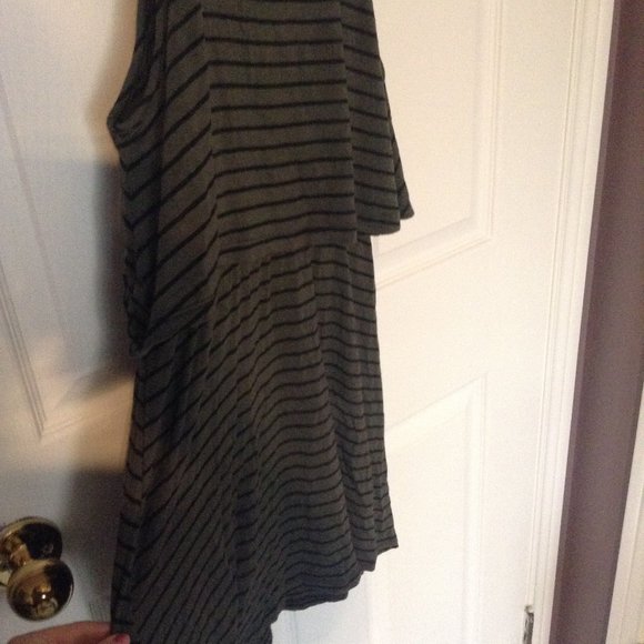 Green and Black Striped Mini Dress - Picture 3 of 3